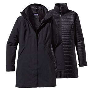 Patagonia Women's Vosque 3-in-1 Parka Jacket Black Size Small
